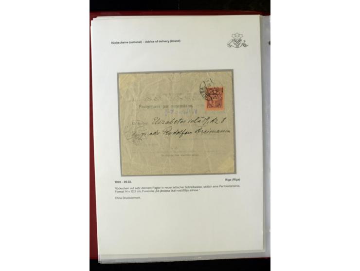 POSTFORMULARE: 1919/40, umfangreiche Sammlung von über 80 Ganzstücken, dabei "Au Bureau des Postes", Umschläge des Postscheck
