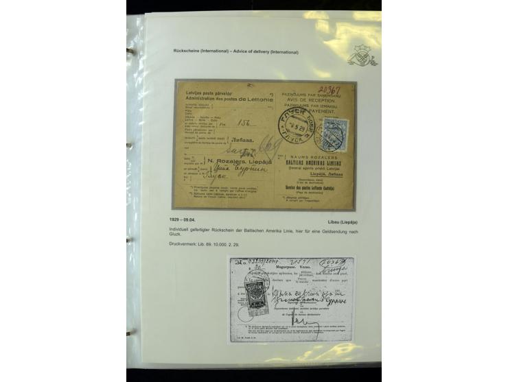 POSTFORMULARE: 1919/40, umfangreiche Sammlung von über 80 Ganzstücken, dabei "Au Bureau des Postes", Umschläge des Postscheck