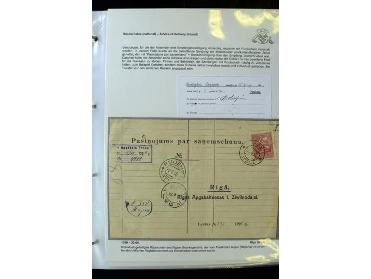 POSTFORMULARE: 1919/40, umfangreiche Sammlung von über 80 Ganzstücken, dabei "Au Bureau des Postes", Umschläge des Postscheck