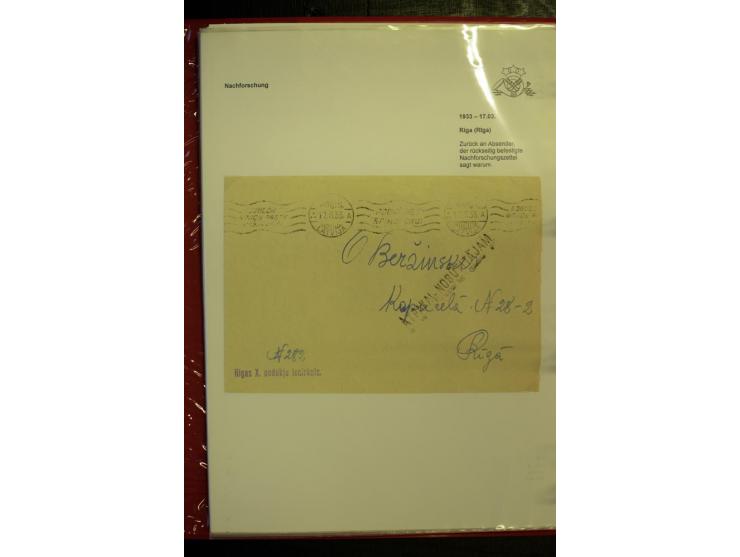 POSTNEBENSTEMPEL: 1924/39, hochinteressante Sammlung von über 50 Briefen und Karten, dabei Retourpost, Nachforschungen, Hinwe
