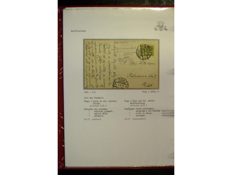 POSTNEBENSTEMPEL: 1924/39, hochinteressante Sammlung von über 50 Briefen und Karten, dabei Retourpost, Nachforschungen, Hinwe