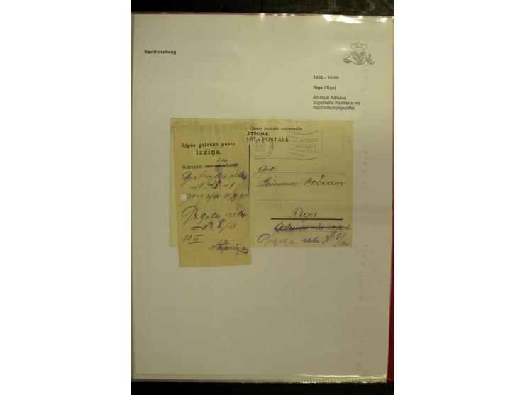 POSTNEBENSTEMPEL: 1924/39, hochinteressante Sammlung von über 50 Briefen und Karten, dabei Retourpost, Nachforschungen, Hinwe