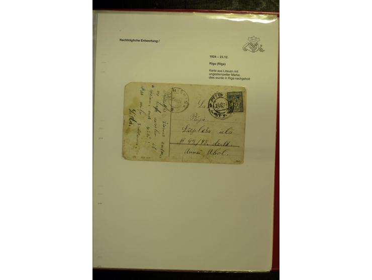 POSTNEBENSTEMPEL: 1924/39, hochinteressante Sammlung von über 50 Briefen und Karten, dabei Retourpost, Nachforschungen, Hinwe