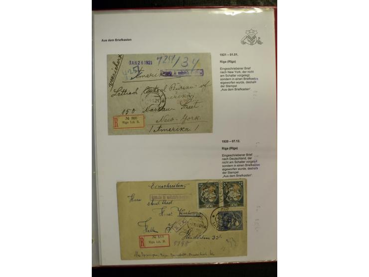 POSTNEBENSTEMPEL: 1924/39, hochinteressante Sammlung von über 50 Briefen und Karten, dabei Retourpost, Nachforschungen, Hinwe