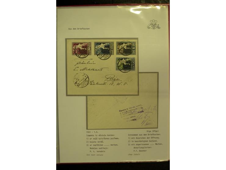 POSTNEBENSTEMPEL: 1924/39, hochinteressante Sammlung von über 50 Briefen und Karten, dabei Retourpost, Nachforschungen, Hinwe