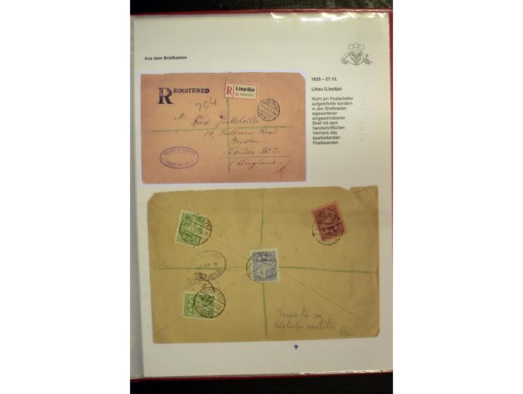 POSTNEBENSTEMPEL: 1924/39, hochinteressante Sammlung von über 50 Briefen und Karten, dabei Retourpost, Nachforschungen, Hinwe