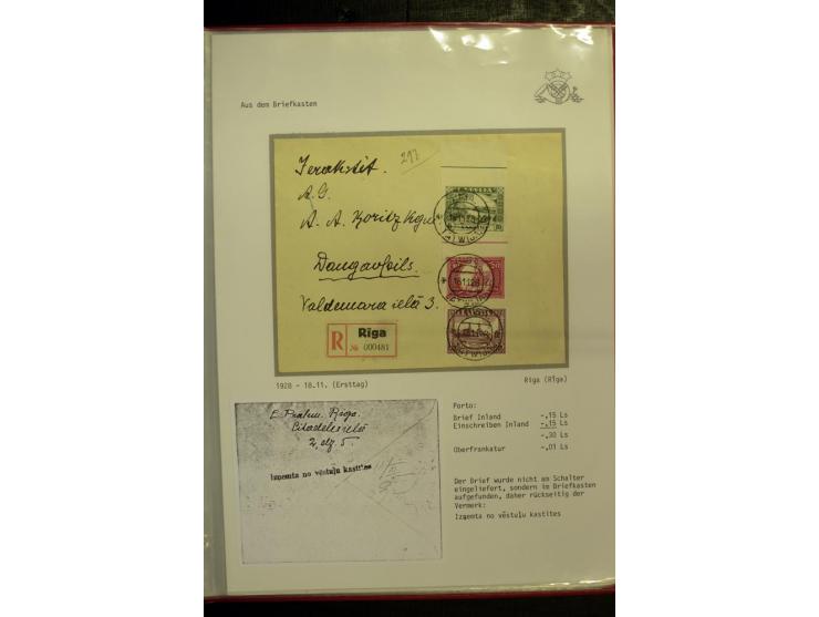 POSTNEBENSTEMPEL: 1924/39, hochinteressante Sammlung von über 50 Briefen und Karten, dabei Retourpost, Nachforschungen, Hinwe