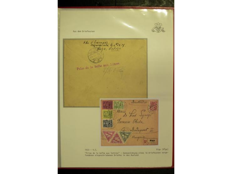 POSTNEBENSTEMPEL: 1924/39, hochinteressante Sammlung von über 50 Briefen und Karten, dabei Retourpost, Nachforschungen, Hinwe