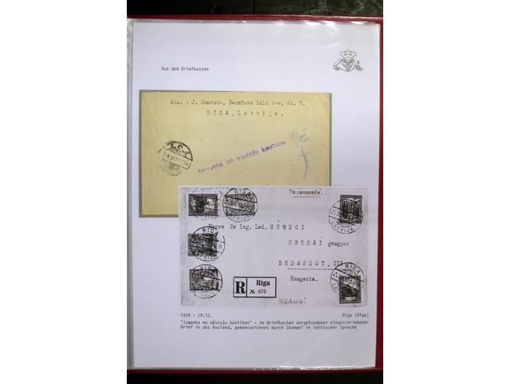 POSTNEBENSTEMPEL: 1924/39, hochinteressante Sammlung von über 50 Briefen und Karten, dabei Retourpost, Nachforschungen, Hinwe