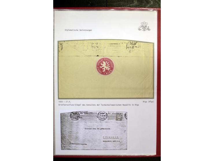 POSTNEBENSTEMPEL: 1924/39, hochinteressante Sammlung von über 50 Briefen und Karten, dabei Retourpost, Nachforschungen, Hinwe