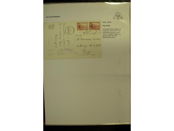 POSTNEBENSTEMPEL: 1924/39, hochinteressante Sammlung von über 50 Briefen und Karten, dabei Retourpost, Nachforschungen, Hinwe