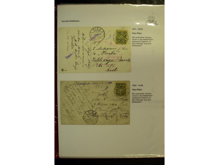 POSTNEBENSTEMPEL: 1924/39, hochinteressante Sammlung von über 50 Briefen und Karten, dabei Retourpost, Nachforschungen, Hinwe