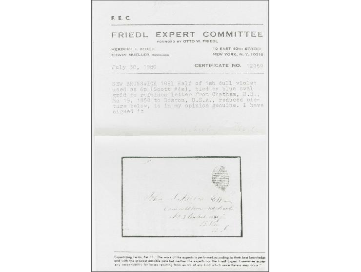 1 shilling dull mauve, diagonal bisect with good to large margins, tied by clear blue grill "8" to entire letter from "CHATHA