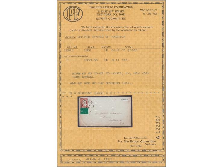 MESSENKOPE'S UNION SQUARE POST OFFICE: 1c. black on green, large margins all round,Â negligible corner crease well away from 