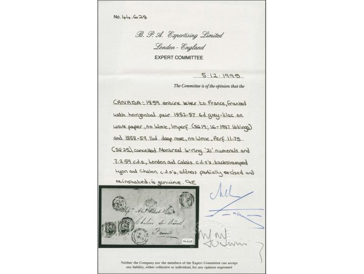 6 d. grey-lilac, 2 copies with good to wide margins, together with perforated Â½ d. deep rose, tied by numeral "21" to entire