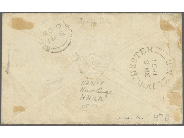 6 d. olive-yellow, diagonal bisect in pair with entire stamp, the latter one somewhat touched at one side, tied by clear oval