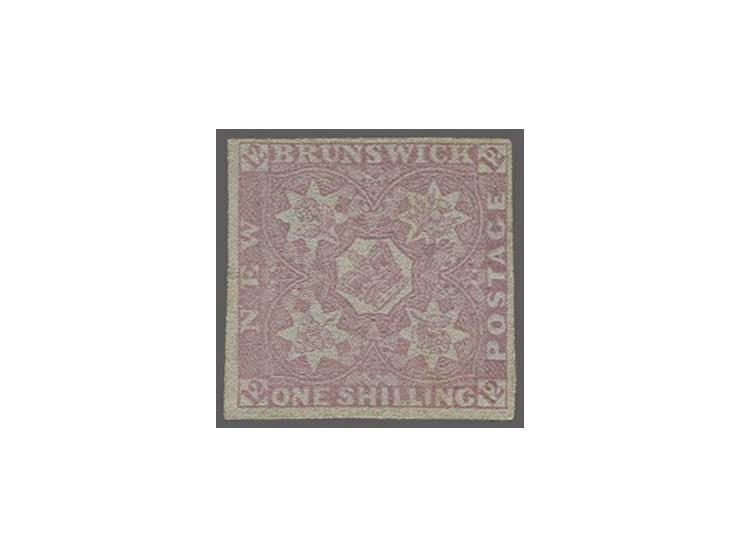 1 shilling reddish-mauve, good to wide margins, unused without gum, very slightly soiled, face very fine. Certificate Greene 