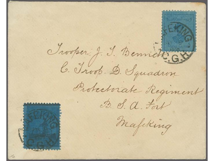 1900: Siege of Mafeking cover mailed to 'Trooper J. S. Bennett, C Troop, D Squadron, Protectorate Regiment, B.S.A. Fort, Mafe