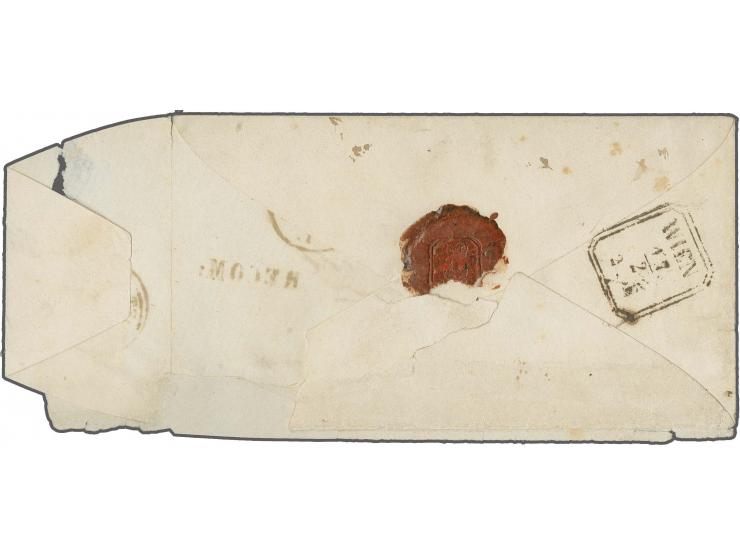 War against Denmark 1864 (14 Feb): Arms definitives, 1864 15 kr. brown perf. 9½  on front in mixed franking with 1863 10 kr. 