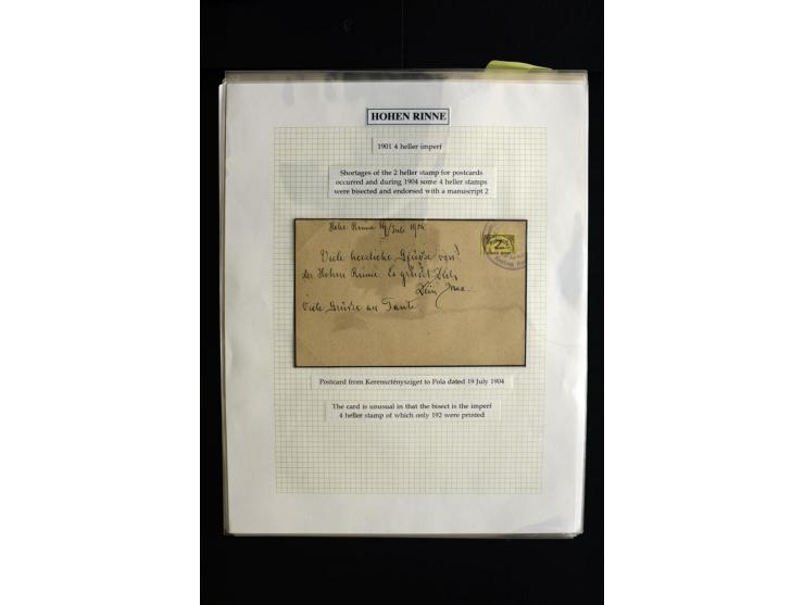 HOTEL POSTÂ 'HOHEÂ RINNE' : 1896/1924, Exhibition collection mounted on 38 pages (+ Intro pages) with many rarities of this a