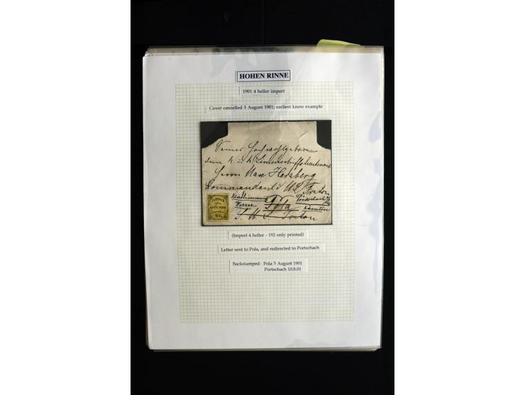 HOTEL POSTÂ 'HOHEÂ RINNE' : 1896/1924, Exhibition collection mounted on 38 pages (+ Intro pages) with many rarities of this a