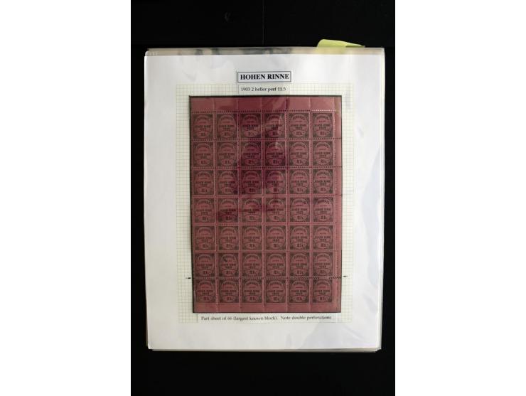 HOTEL POSTÂ 'HOHEÂ RINNE' : 1896/1924, Exhibition collection mounted on 38 pages (+ Intro pages) with many rarities of this a