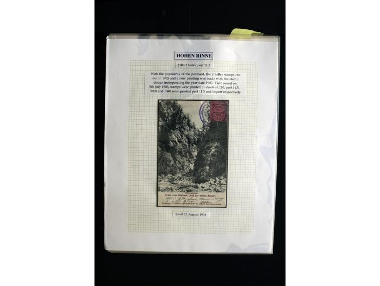 HOTEL POSTÂ 'HOHEÂ RINNE' : 1896/1924, Exhibition collection mounted on 38 pages (+ Intro pages) with many rarities of this a
