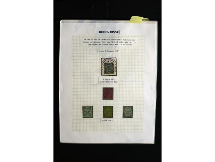 HOTEL POSTÂ 'HOHEÂ RINNE' : 1896/1924, Exhibition collection mounted on 38 pages (+ Intro pages) with many rarities of this a