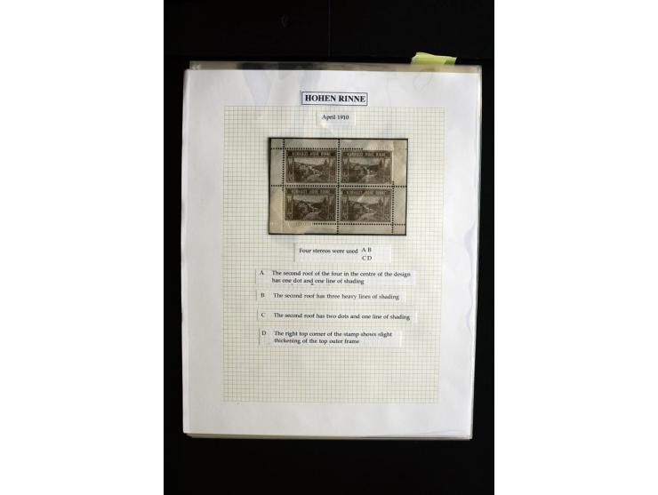 HOTEL POSTÂ 'HOHEÂ RINNE' : 1896/1924, Exhibition collection mounted on 38 pages (+ Intro pages) with many rarities of this a