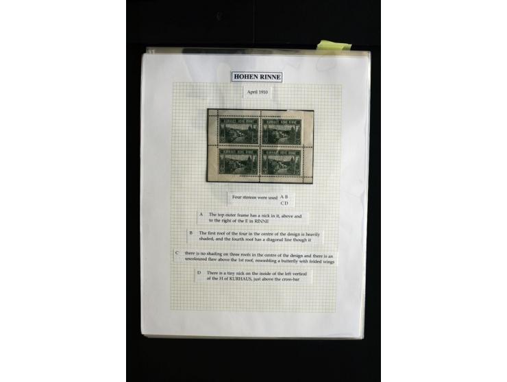 HOTEL POSTÂ 'HOHEÂ RINNE' : 1896/1924, Exhibition collection mounted on 38 pages (+ Intro pages) with many rarities of this a