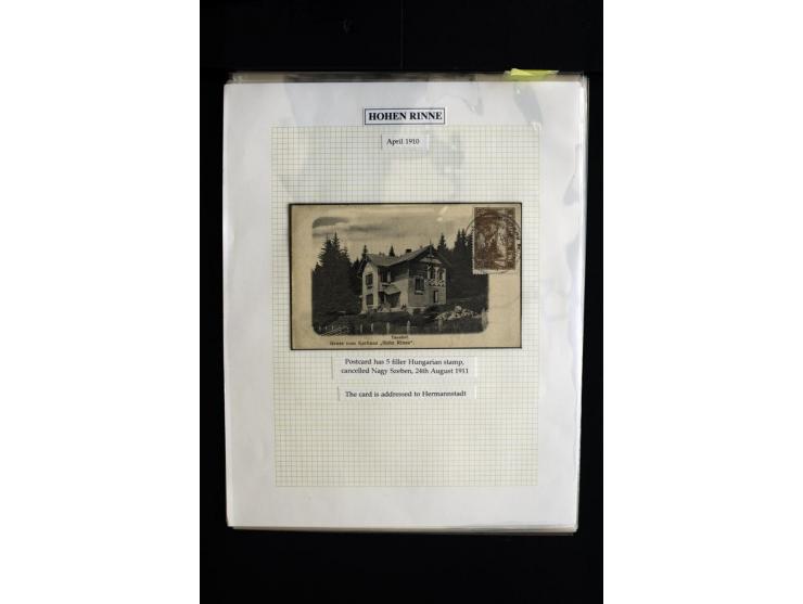 HOTEL POSTÂ 'HOHEÂ RINNE' : 1896/1924, Exhibition collection mounted on 38 pages (+ Intro pages) with many rarities of this a