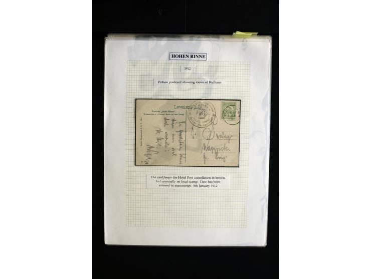 HOTEL POSTÂ 'HOHEÂ RINNE' : 1896/1924, Exhibition collection mounted on 38 pages (+ Intro pages) with many rarities of this a