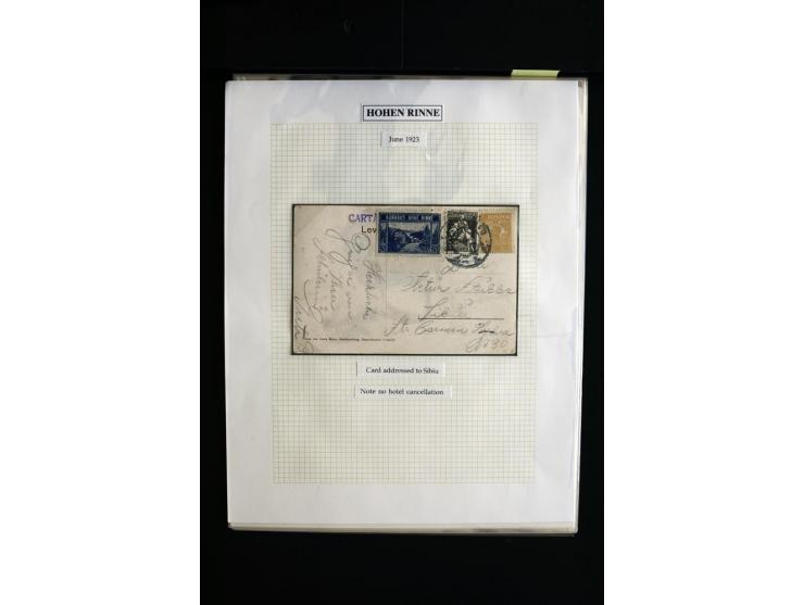 HOTEL POSTÂ 'HOHEÂ RINNE' : 1896/1924, Exhibition collection mounted on 38 pages (+ Intro pages) with many rarities of this a