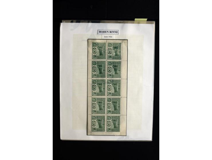 HOTEL POSTÂ 'HOHEÂ RINNE' : 1896/1924, Exhibition collection mounted on 38 pages (+ Intro pages) with many rarities of this a