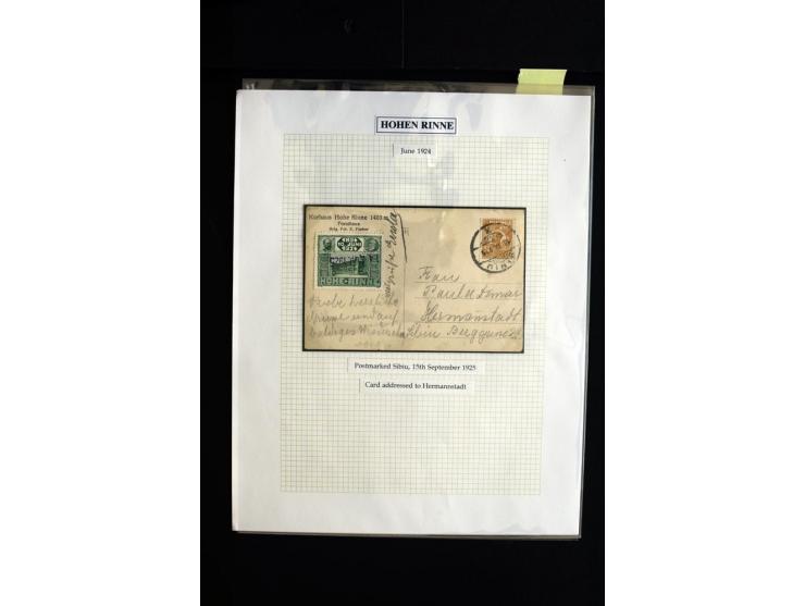 HOTEL POSTÂ 'HOHEÂ RINNE' : 1896/1924, Exhibition collection mounted on 38 pages (+ Intro pages) with many rarities of this a
