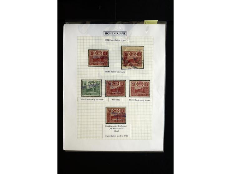 HOTEL POSTÂ 'HOHEÂ RINNE' : 1896/1924, Exhibition collection mounted on 38 pages (+ Intro pages) with many rarities of this a