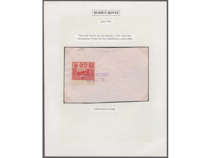 HOTEL POSTÂ 'HOHEÂ RINNE' : 1896/1924, Exhibition collection mounted on 38 pages (+ Intro pages) with many rarities of this a
