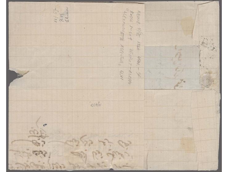 Imperial Post: 1872, 1 k. brown horizontal pair and 10 k. carmine/green tied by dotted numeral "783" BEYRUT with additional p
