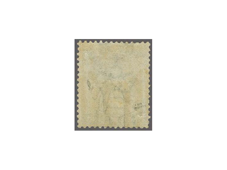 THREEÂ PENCE'Â on 1 Sh. green, overprint type 6 with 'P' and 'R' different, unused (large) part o.g., fine and scarce, certif