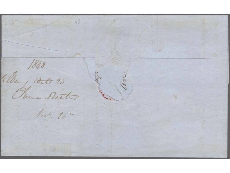 5c. red brown, two vertical pairs, clear to large margins all round, except just cut into at top left of one stamp, one stamp