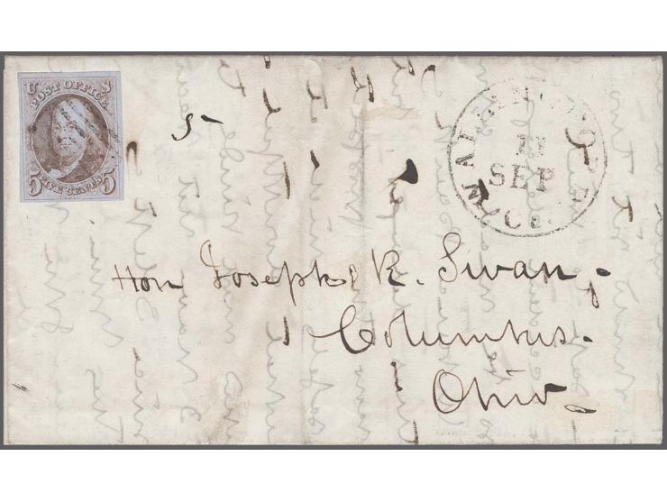 5c. orange brown, fresh colour, deeply blue paper and full to large margins all round with traces of frameline of adjoining s