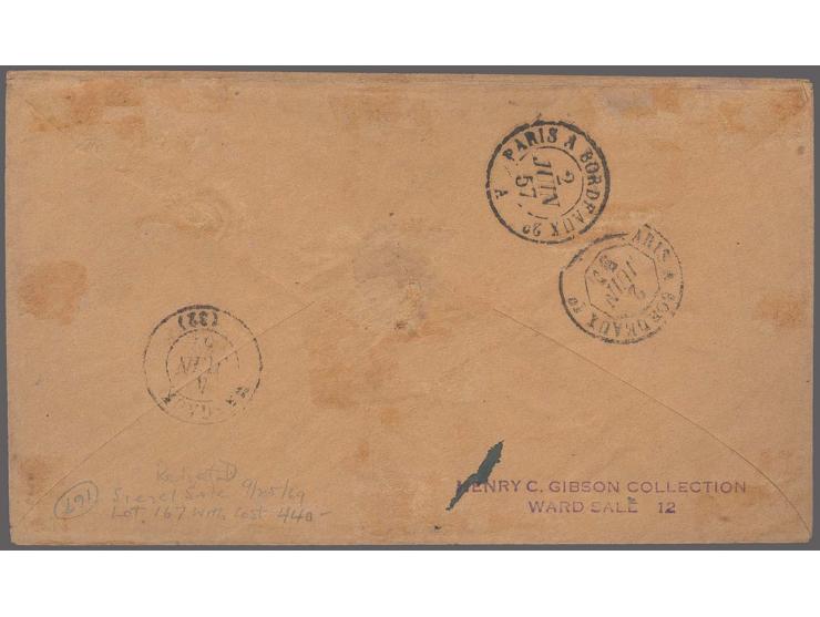 5c. red brown, horizontal strip of three, fresh colour and ample to full margins, just touched at top, tied by cds. "NEW ORLE