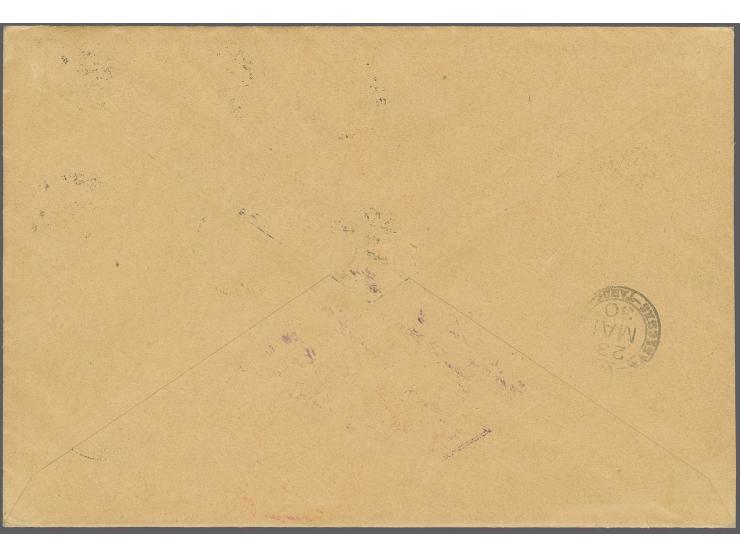 Southamerica Flight 1930 (May 18 - June 6): Roundtrip envelope from "Schaan (Liechtenstein)" franked with seven values of a t