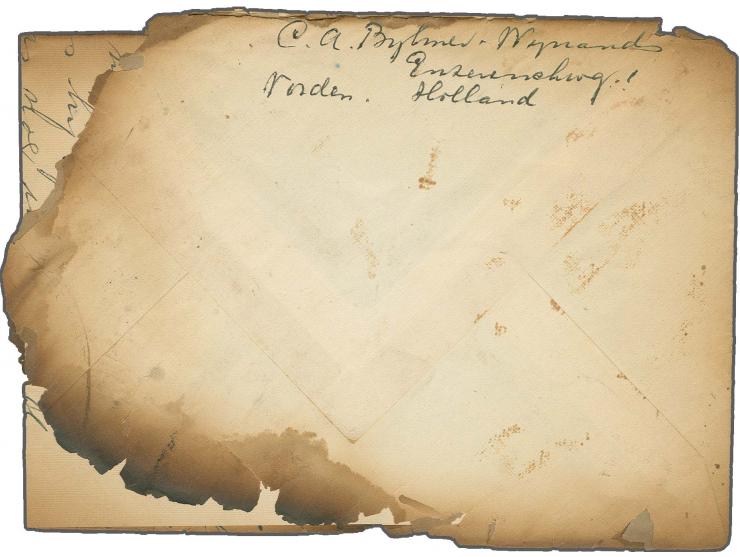 NETHERLANDS: 1973, 'Crash Cover' sent from "NORDEN 19.VII.73" to Tokyo. The cover was carried on Japan Airlines flight 404 fr