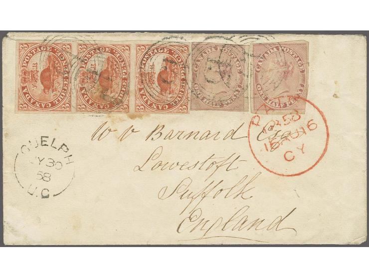 Â½ d. deep rose, 2 single copies in different shades, cut-into to large margins and one value with slight crease before use (