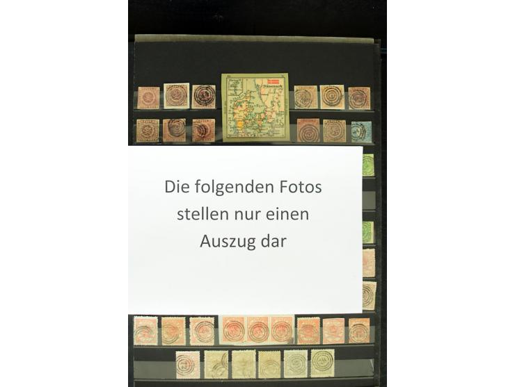 1851/1988, postfrische, ungebrauchte und gestempelte Sammlung mit u.a. Mi.-Nr. 1 (10), 2 repariert, 66 (2), 81 (2), 180-81 (2