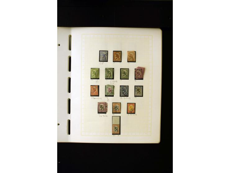 1856/1950, postfrische, ungebrauchte und gestempelte, spezialisierte Sammlung mit u.a. Mi.-Nr. 1I, 2x, 70 Zungenmarken, Mi.-N
