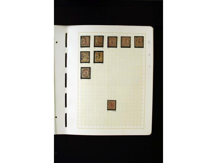 1856/1950, postfrische, ungebrauchte und gestempelte, spezialisierte Sammlung mit u.a. Mi.-Nr. 1I, 2x, 70 Zungenmarken, Mi.-N
