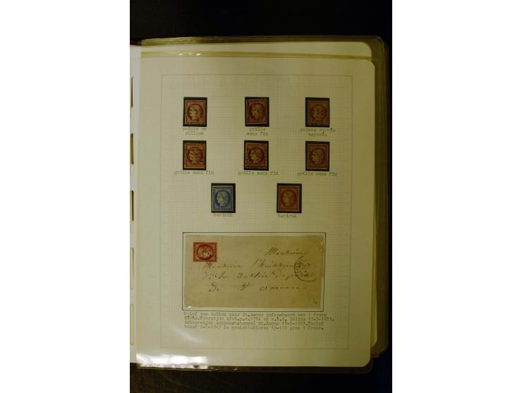 1849/1870, meist gestempelte Spezialsammlung mit einigen hundert Marken, schönen Briefstücken und vielen Briefen, dabei Paare