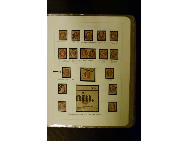 1849/1870, meist gestempelte Spezialsammlung mit einigen hundert Marken, schönen Briefstücken und vielen Briefen, dabei Paare